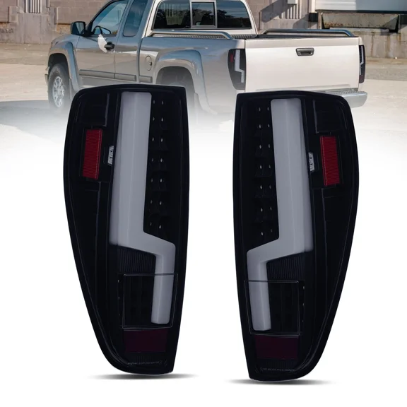 MOSTPLUS 2PCS Black Smoke Full LED Tail Lights Brake Lamps for 2004-2012 Chevy Colorado Canyon