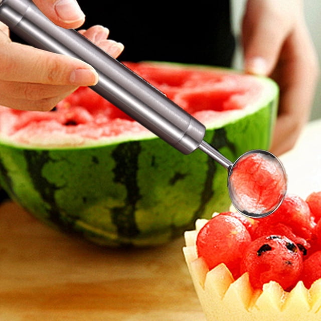2 In 1 Stainless Steel Fruit Cutter Watermelon Cutter 2025 New Upgrade Head Watermelon Fork Slicer Cutter Tool Summer Fruit Cutting Home Kitchen Gadgets Small Mats for Tables Table Place Mats Raffia
