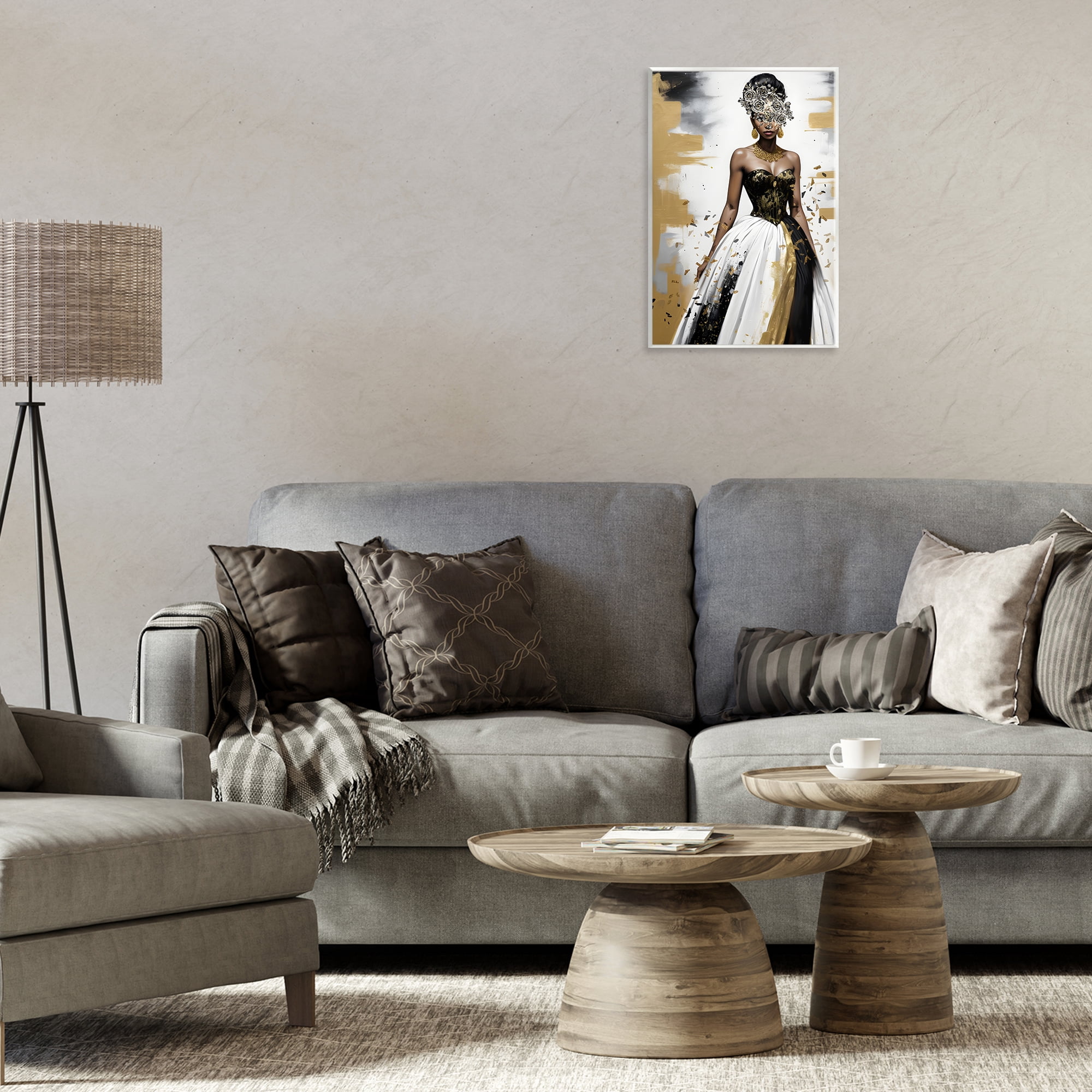 Stupell Industries Elegant Woman Beautiful Gown People Painting Unframed Art Print Wall Art, 10 x 15