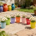 thumbnail image 3 of "Hello" Metal Mini Bucket With Handle For Pen Storage & Candy Container Front Porch Decorations Outdoor,Pink, 3 of 5