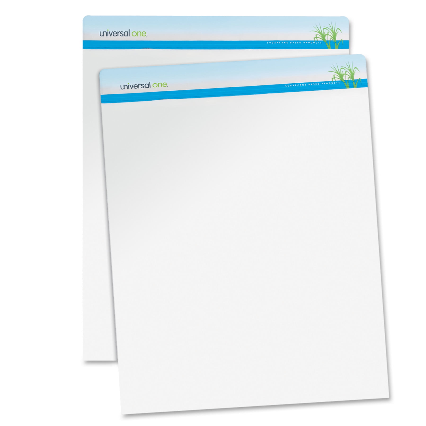 Universal Renewable Resource Sugarcane Based Easel Pads, 27 x 34 Inches, White, 50 Sheets, 2 Per Carton