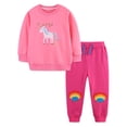 thumbnail image 6 of mgoYE Toddler Baby Girl Outfit Fall Winter Girl Clothes Long Sleeve Cute Cartoon Sweatshirts Pants Outfits, 6 of 9