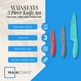 thumbnail image 4 of Mainstays 3 Piece Stainless Steel Color Knife Set with Ergonomic Handles, 4 of 6
