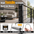 1/8 Inch T316 Stainless Steel Wire Rope, Black, 1000FT, 1 Strand ...