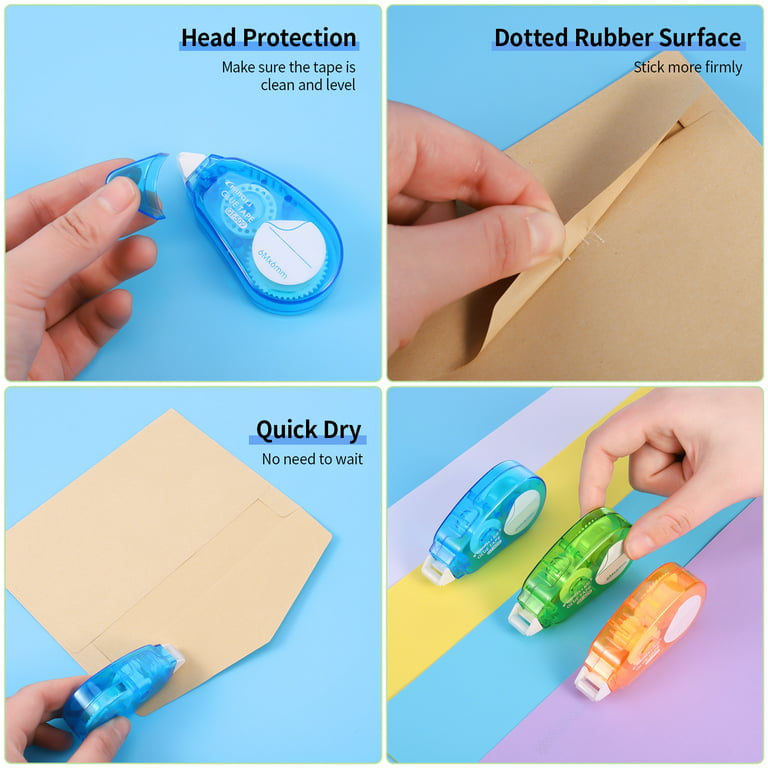 Deli 6mm*8m Double Sided Dots Glue Tape Roller for Kid's DIY Handicraft  Archival Scrapbooking