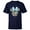 Navy, variant on Disney Minnie Mouse March Birth Month Birthstone & Flowers - Short Sleeve T-Shirt for Kids - Customized-White