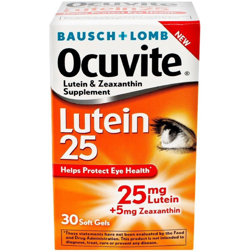 Bausch & Lomb Ocuvite Lutein 25 Lutein & Zeaxanthin Supplement Softgels