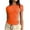 Orange, variant on Women’s Short Sleeve Round Neck Crop Top Tee Shirt Basic Solid Tight Slim Fit Cropped Shirt Workout Yoga