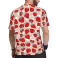 thumbnail image 2 of Wukai Red Strawberry Print Men's Short-Sleeved Mesh T-Shirt,Quick-Dry Short Sleeve Workout T-Shirt-6X-Large, 2 of 8