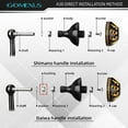 thumbnail image 4 of CNKOO GOMEXUS Power Knob Compatible for Shimano Stradic CI4 Sahara FI Daiwa Ballistic LT Exceler LT Spinning Reel Handle Replacement Direct Fitment Metal, 4 of 7