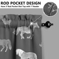 thumbnail image 5 of Kitchen Curtains 36 Inch Short - 3 Panel Set, Cute Horse Pony Print, Rod Pocket Window Curtain, 100% Polyester for Farmhouse, Retro Rural Kitchen, Easy Wash, 5 of 6