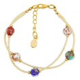 thumbnail image 1 of GlassOfVenice Murano Glass Sparkles Bracelet - Gold Multicolor, 1 of 2