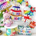 thumbnail image 2 of FDEEOM 2pcs Happy Birthday Balloon Big 41" Foil Inflated Mylar Balloons Large Self-sealing Happy Bday Delivery Ballon for Birthday Party Supplies Baby Shower Decorations, 2 of 5