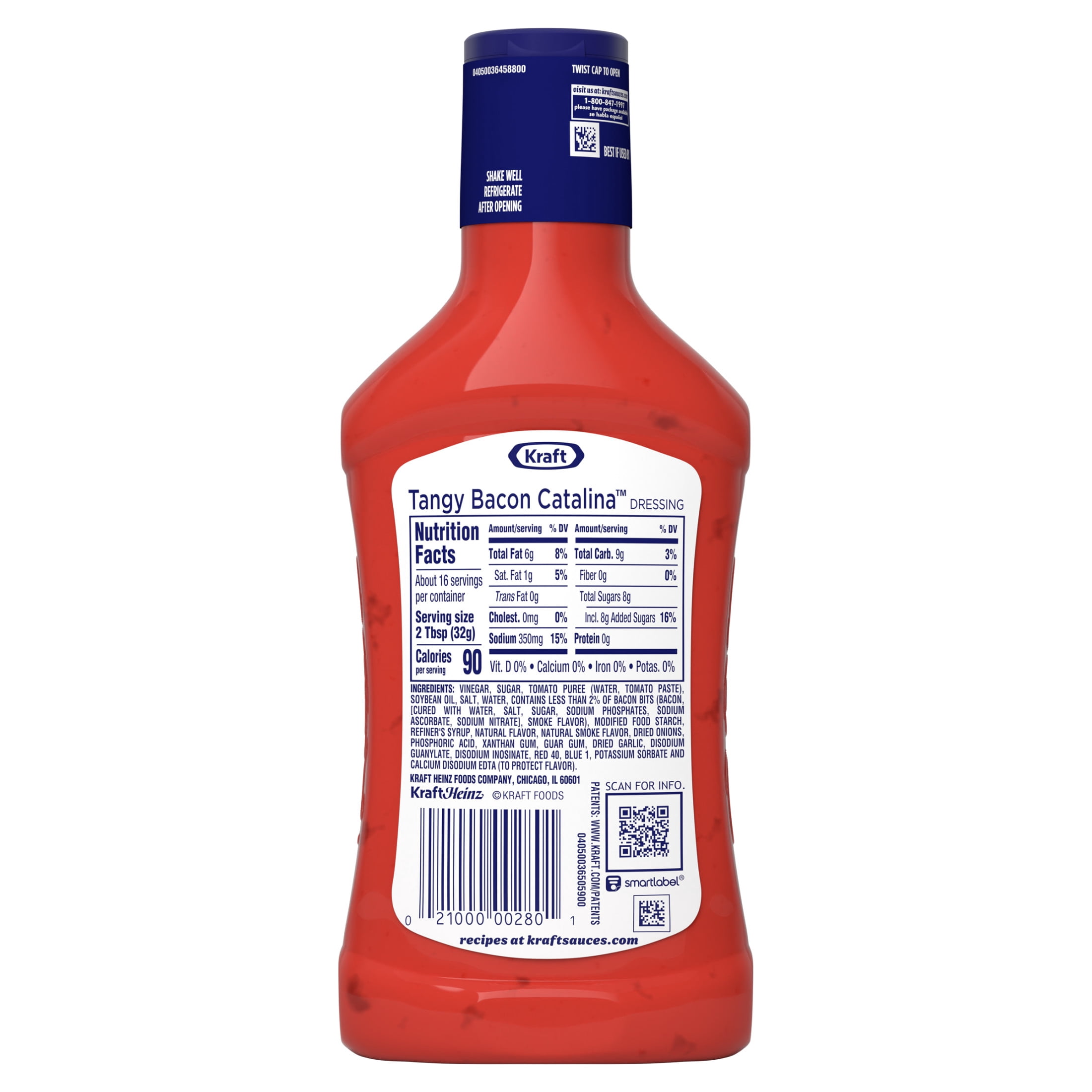 Kraft Tangy Bacon Catalina Dressing, 16 fl oz Bottle