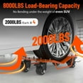 thumbnail image 2 of Kojooin Heavy Duty Car Wheel Dolly Set, 8000LBS Car Moving Dolly, Wheel Dollies Car Tire Stake Set of 4 Piece, Car Tire Dolly Cart Moving Cars, Trucks, Motorcycles, Boats, Orange, 2 of 7