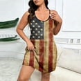 thumbnail image 2 of Hxshgdsn 250 Anniversary Cami Tank Tops Womens Plus Size July 4th Distressed American Flag Print Spaghetti Strap Swing Dress（Yellow/3XL）, 2 of 5