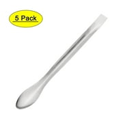 Unique Bargains 140mm Stainless Steel Micro Scoop Reagent Sample Spoon 5 Pack