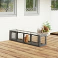 thumbnail image 2 of PawHut Outdoor Cat Tunnel, Extendable Pet Enclosure with 3 Doors, Grey, 2 of 10