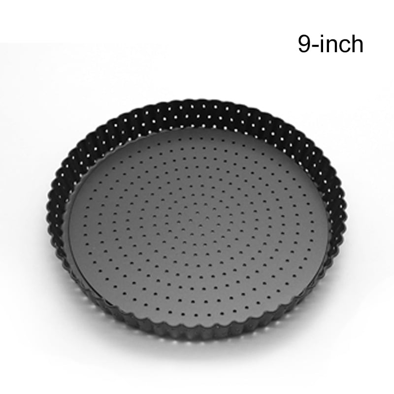 Nonstick Pizza Pan With Holes Steel Round Crispy Crust Oven Tray Perforated* 