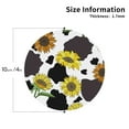 thumbnail image 3 of Bingfone Vintage Sunflowers Country Leather Drinks Coasters With Set Of 6,Suitable For Home Kitchen,Coffee Cup Coasters Home Gift, 3 of 9