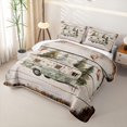 thumbnail image 3 of Castle Fairy Vintage Camper Twin Quilt Set,Happy Camping Twin Coverlet Set for Bedroom,Mint Brown, 3 of 7