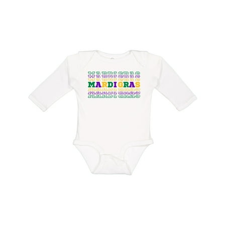 

Inktastic Mardi Gras Mirror Words Boys or Girls Long Sleeve Baby Bodysuit