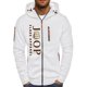 thumbnail image 1 of MHFRRA Sudaderas y Sudaderas Casuales para Hombre Jersey Ligero con Bolsillos Decorativos Capas Cálidas para Otoño E Invierno Ropa Diaria Elegante y Cómoda Blanco, 1 of 2