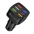 thumbnail image 1 of Dsscvnef Six Port Car Charger Vehicle Power Adapter 15A Fast Charging with Multiple USB Ports QC30 Technology for Smartphones Tablets and More, 1 of 3