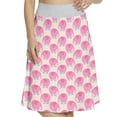 thumbnail image 1 of Women's Pale Pink Elephants Wearing Shoes A-line Printed Skirt Casual Wear, M, Pale Blue Pink Eggshell, by Ambesonne, 1 of 6