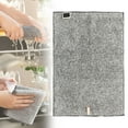 thumbnail image 2 of Strong Microfiber Dishcloth for Kitchen, Thickened Absorbent Non-Stick Oil Rag, Reusable Cleaning Cloth for Home Dish Wiping And Drying Tanuke Gray, 2 of 9