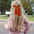 thumbnail image 6 of 3 Yards Frayed Velvet Ribbon Raw Edge Ribbon for Bowknot Making Party Decoration Saddle Brown 2 inch(50mm) about 3.00 Yards(2.74m)/Roll, 6 of 7