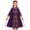 Dark Purple, variant on Gunia Flower Little Girl Dress Elegant Floral Embroidered Gown Long Sleeve Party Occasion Wedding Dark Purple Dress For Girls 4-8 Years