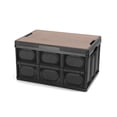 thumbnail image 3 of Caja organizadora plegable para acampar al aire libre con tapa de madera (negro M) Likrtyny Para estrenar, 3 of 7