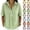 #03 Dark Green, variant on Casual Striped Polo Shirts Collar Snap Buttons Cotton-Linen Shirt, Short Sleeve Summer Top Button Down Blouses,M,#03 Purple