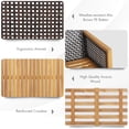 thumbnail image 6 of Patiojoy 4-Piece Patio Acacia Wood Furniture Set Outdoor PE Rattan Conversation Set with Removable Cushions Red, 6 of 8