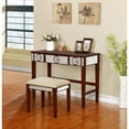 thumbnail image 2 of Linon Madison Vanity Set including Mirror and Stool, Walnut, 2 of 4