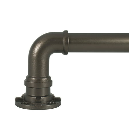 1 Decopolitan Industrial Drapery Rod Set Dark Bronze 36 72