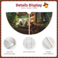 thumbnail image 3 of Rateoe Charming Garden Patio Pattern Christmas Tree Skirt with Ties, Christmas Tree Decorations, Farmhouse Christmas Decor Xmas Holiday Decorations-30", 3 of 6