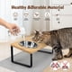 thumbnail image 2 of Cuencos elevados para gatos con tapete para comida 15 °   Platos para gatos elevados con soporte inclinado para alimentador de alimentos y agua, 2 cuencos de acero inoxidable para gatos,Only food mat, 2 of 5