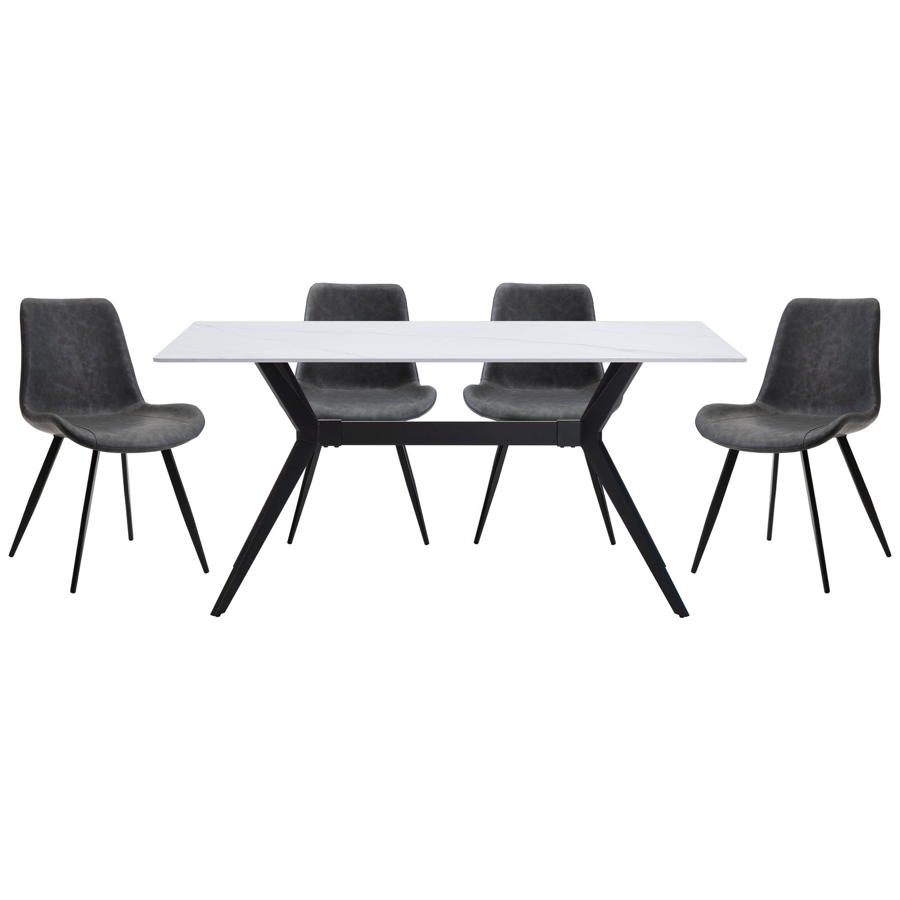 Rectangular Dining Table with Sintered Stone | Seats 4 in Dining Room Modern Appeal