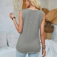 thumbnail image 6 of Besolor Tank Tops for Women V Neck Sleeveless Summer Shirts Casual Loose Solid Color Basic Blouse Tees, 6 of 6