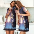 thumbnail image 4 of Lsque Dreamy Forest Elf Pattern Nightgowns for Women Sleep Shirts Short Sleeve Nightshirt Pullover Nightdress Soft Sleepwear Relaxed Fit Nightdress, 4 of 6