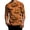 Earthy Yellow, variant on Men's Casual Regular Fit Crew Neck Three Quarter Sleeve T Shirt with Halloween Bat Print Suitable for Daily Wear and Themed Events Black M