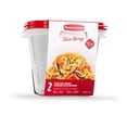 thumbnail image 2 of Rubbermaid TakeAlongs 7.0-Cup Extra Deep Square Food Storage Containers, Ruby Red, 2 pack, 2 of 5