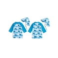 thumbnail image 2 of BemeyourBBs Newborn Baby Boy Girl One Piece Swimsuit with Sunhat Infant Boys Bathing Suit Long Sleeve Rash Guard UPF 50+ Turtle Shark Coconut Tree Printed Zipper Swimwear Summer Beachwear, 2 of 9