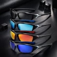 thumbnail image 3 of 4 Pack Sports Cycling Sunglasses for Men Women, UV400 Wraparound Sport Sunglasses for Running Fishing Driving, 3 of 7