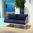 thumbnail image 2 of Afuera Living Patio Loveseat in Navy and White, 2 of 5