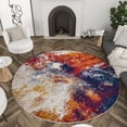 thumbnail image 5 of 6ft Round Modern Multi-Color Round Area Rugs for Living Room | Bedroom Rug | Dining Room Rug | Indoor Entry or Entryway Rug | Kitchen Rug | Alfombras para Salas 5'3'' Round, 5 of 5