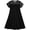 Black, variant on HJYCHN Girls Dresses Short Sleeve Mesh Stitching Dress with A Line Skirt for Back to School Clothes 10-12 Years