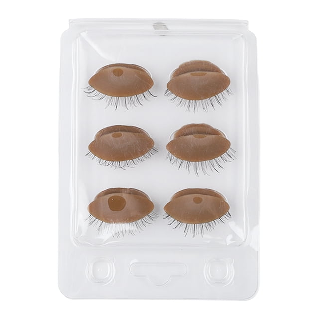 Eyelids With Eyelashes False Eyelids With Eyelashes 3 Pairs Mannequin Head Eyelids With Eyelashes For Eyelash Extension Grafting Training Practice